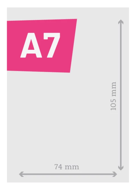 A7 Shape How big is A7? | Print&Bind