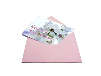 Fast delivery of communion cards, including envelope