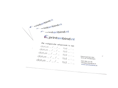 Quickly print your high quality appointment cards