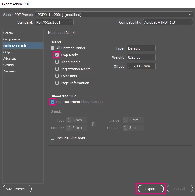 Bleed Indesign