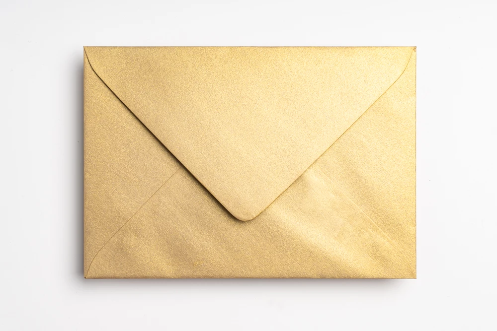 Envelop Metallic Glitter Champagne