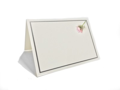 Mourning card folded with frame