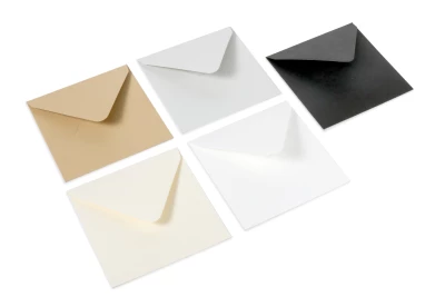 Basic color envelopes: kraft, biotop, black, ivory and gray