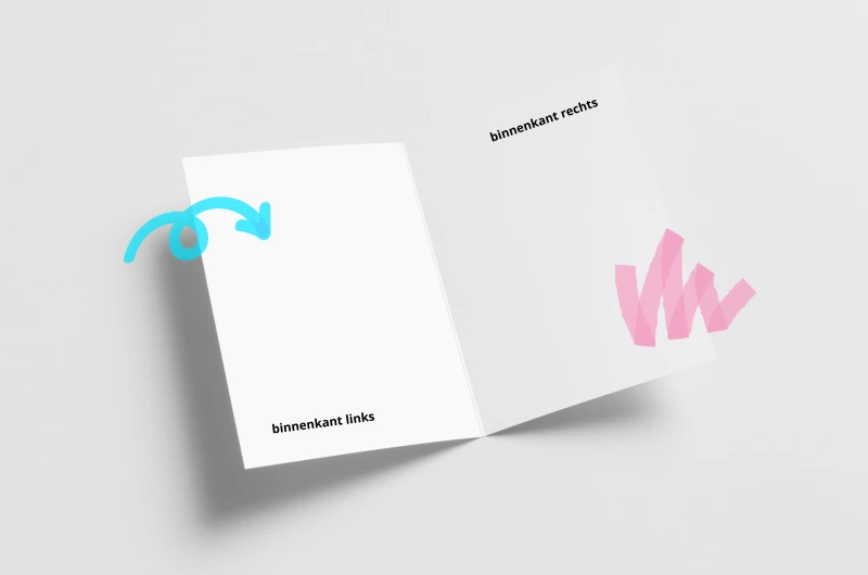 Gevouwen kaart aanleveren