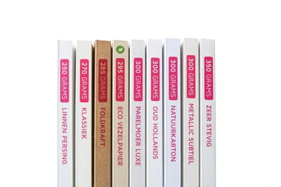 Print je omslag op hoge kwaliteit papiersoorten