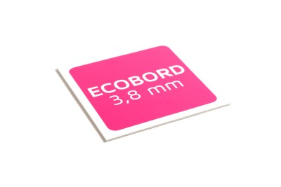 Ecobord is verkrijgbaar in 3.8 mm