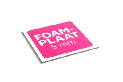 Foamplaat is verkrijgbaar in 5 mm