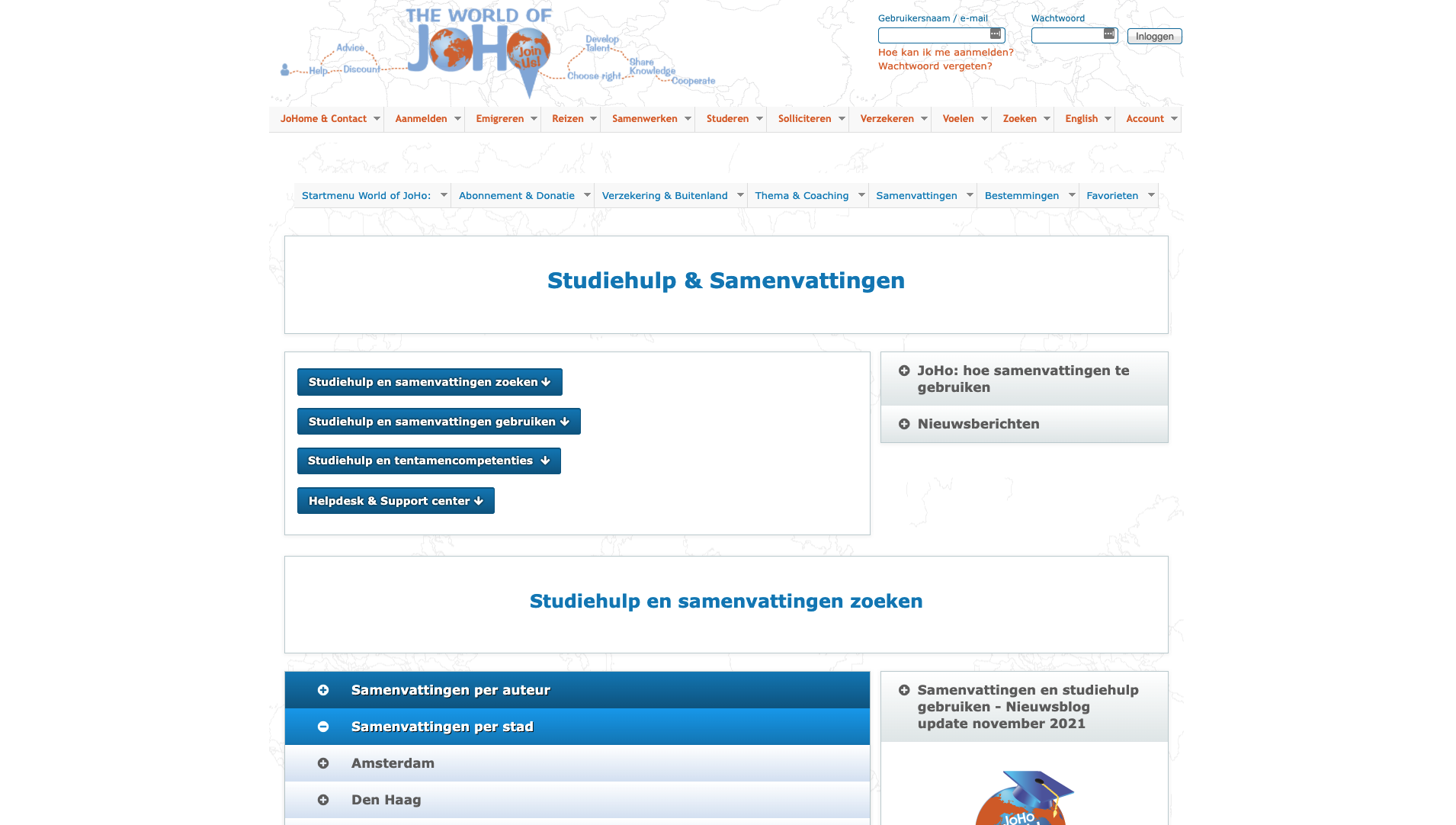 Joho-samenvattingen