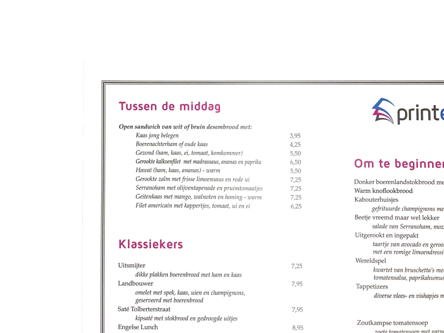 Placemats printing cheap and fast Printenbind.nl